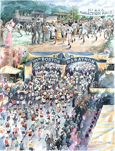 101 Years of Boston: Poster by artist Andrew Yelenak