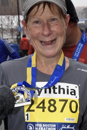 Cynthia 2018 finish line medal